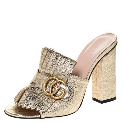 gucci marmont metallic mule|Gucci.